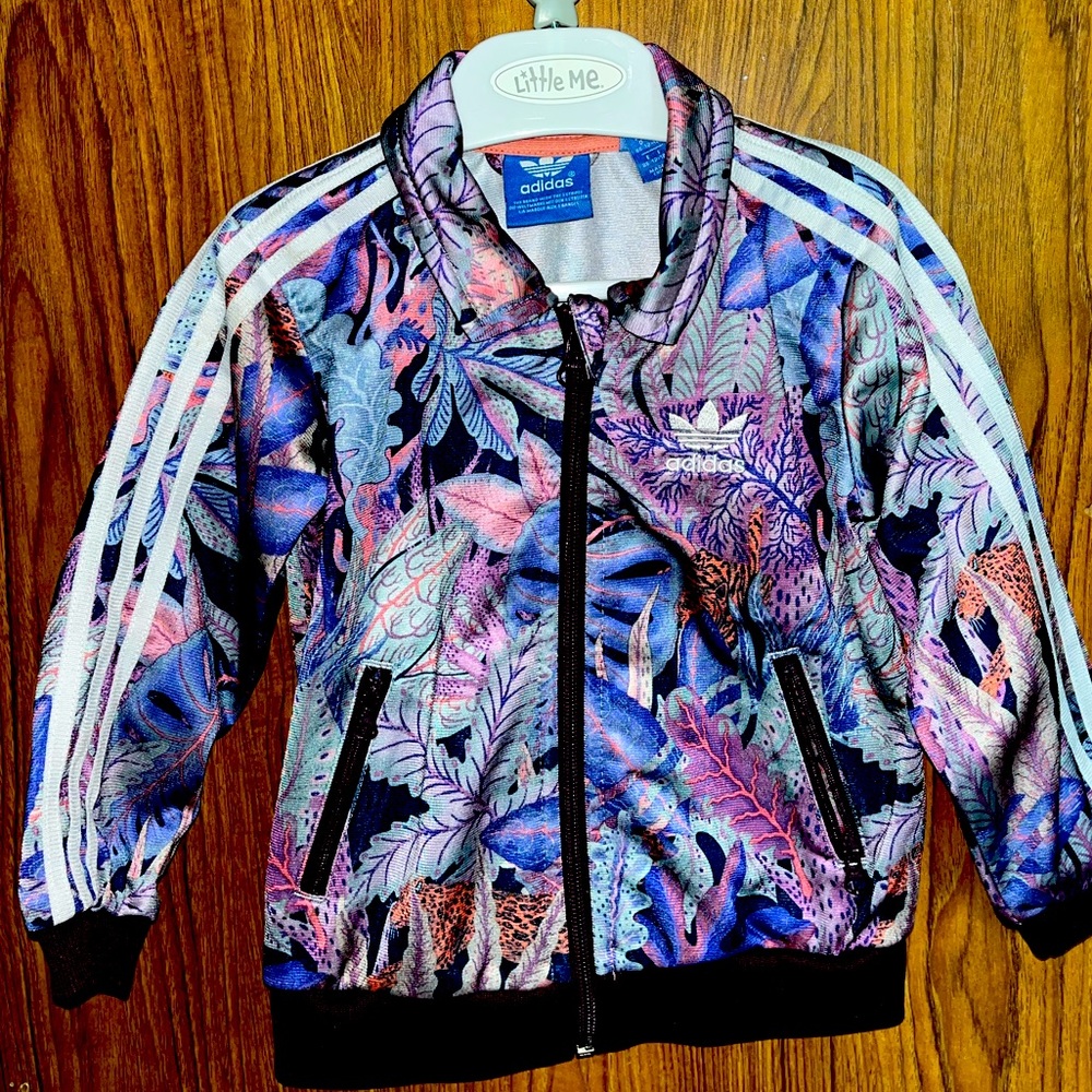 RARE Printed Adidas Track Jacket Infant Boy Girl 12-18M